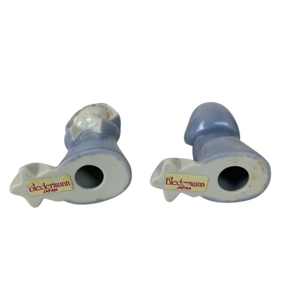 Vintage Biedermann Japan Praying Singing Figurines Mini Candle Holders Ceramic - Picture 5 of 6